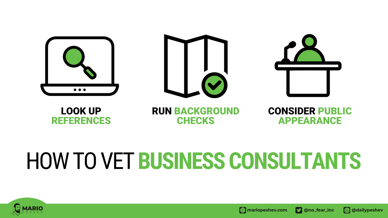 how to vet business consultants