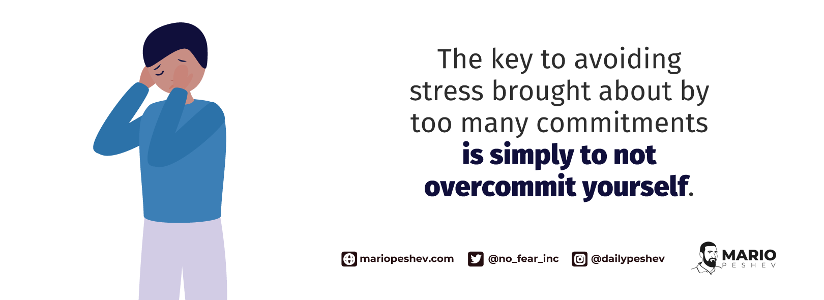avoiding stress and overcommitting 